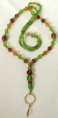 Handmade Beaded Keychain Necklace by Juicybeads Jewelry